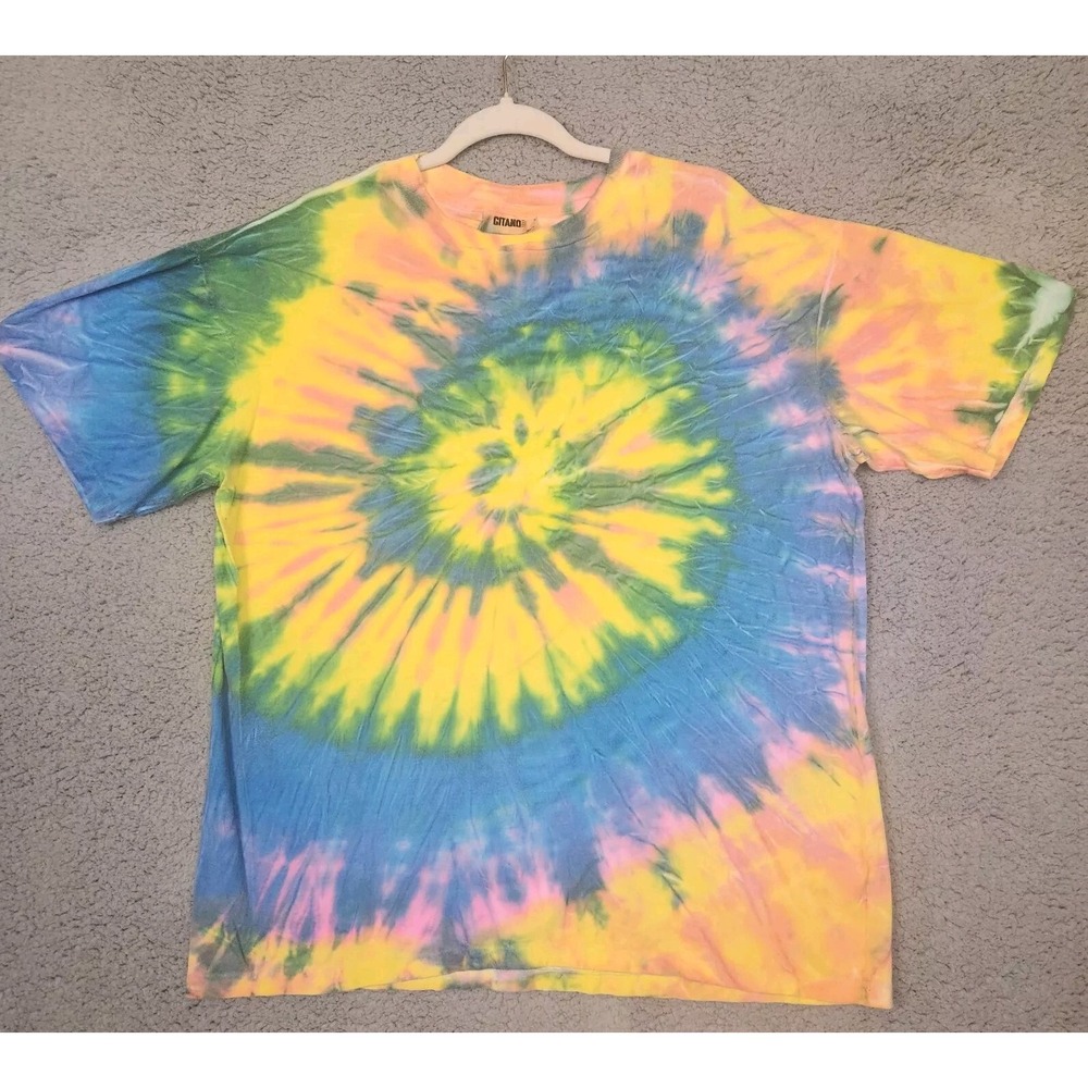 Vintage Gitano Shirt Mens Large Tie Dye 90s‎ Hippie Festival